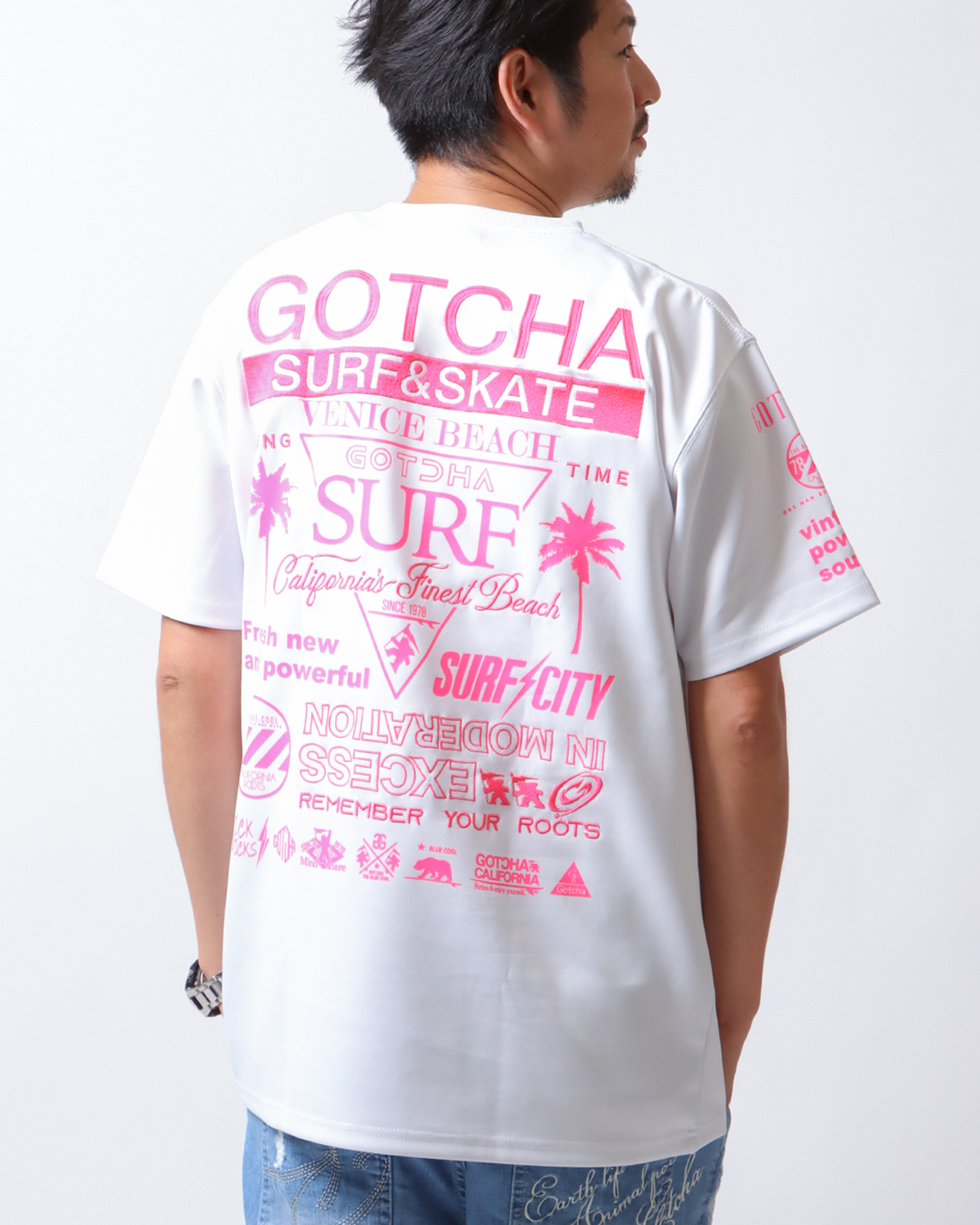 GOTCHA ガッチャロングTシャツ サーフ 刺繍 サイズM - Tシャツ