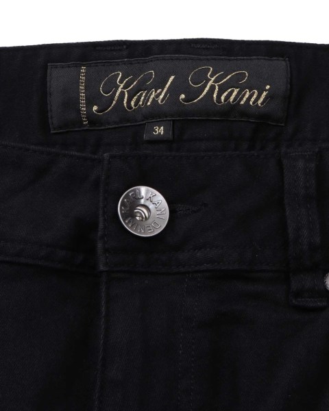 Karl Kani] ストレッチ ロゴ ダメージ ブラックパンツ | PEET（ピート