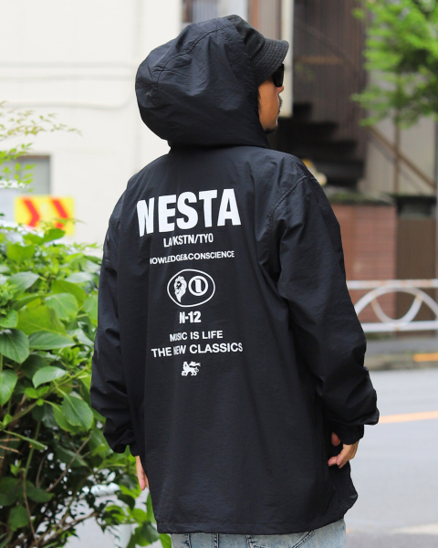 NESTA BRAND] JAPAN加工 撥水 コットンライク ナイロン アノラック