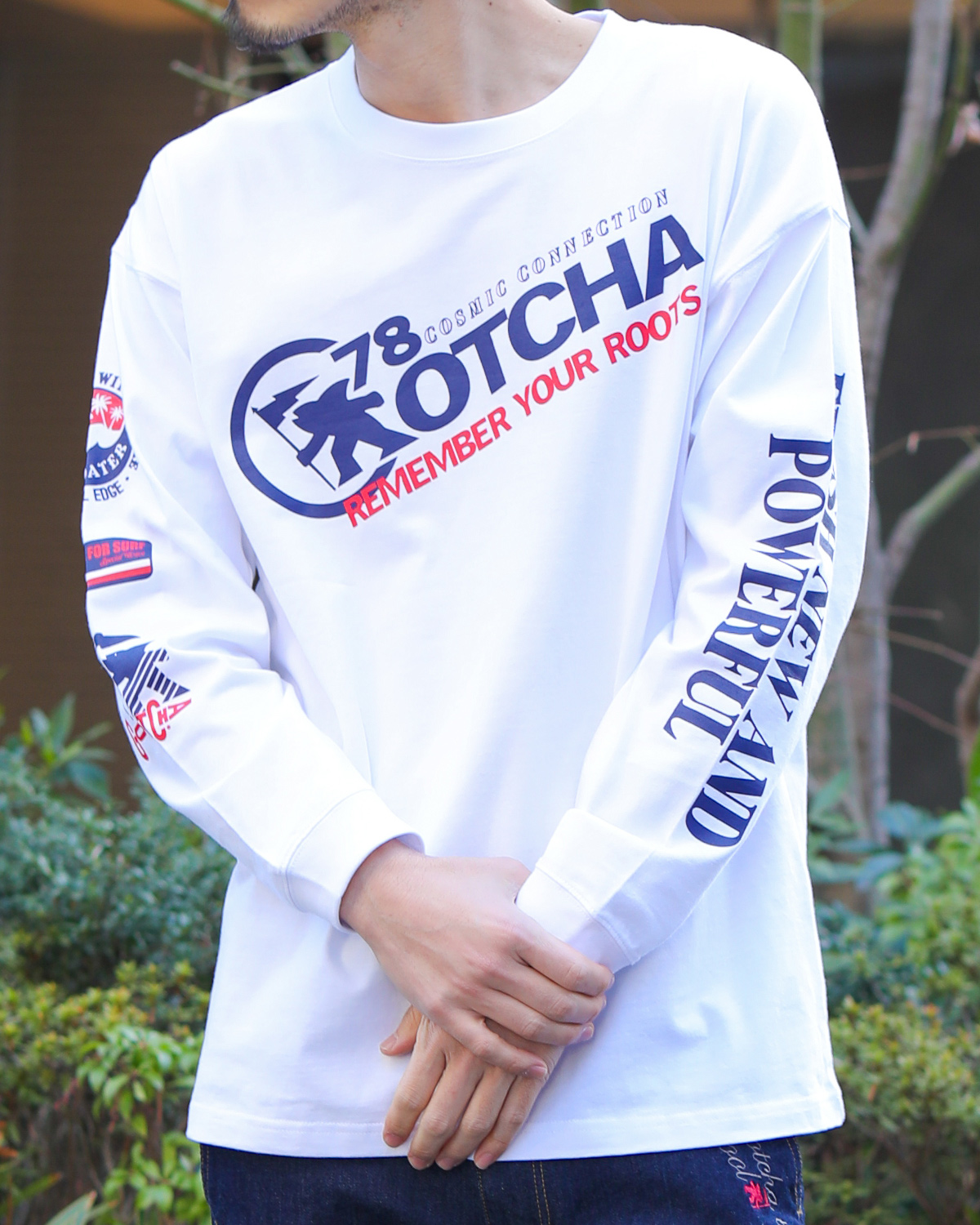 美品✨〗 GOTCHA ガッチャ 長袖 プリント Tシャツ 胸元ロゴ M - Tシャツ