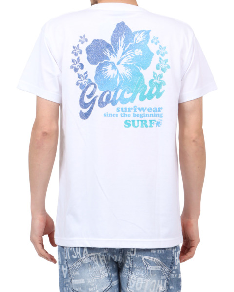 GOTCHA] JAPAN加工 ドライ ブルー グラデ ハイビスカス T | PEET