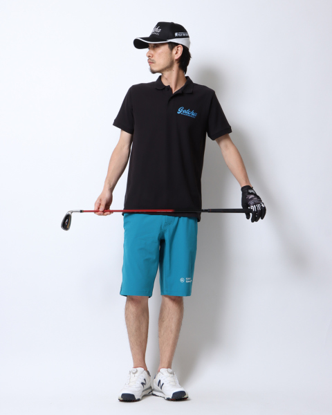 GOTCHA GOLF] JAPAN加工 ドライ グラデ ラメ ハイビスカス ポロ | PEET