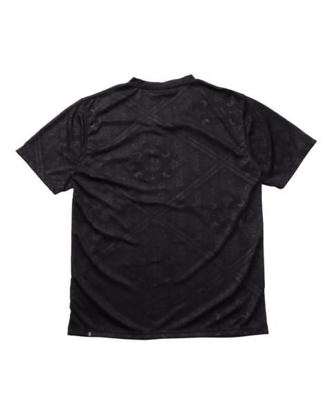 カールカナイ フロントバック刺繍ロゴ　メッシュTシャツ ブラック ホワイト M