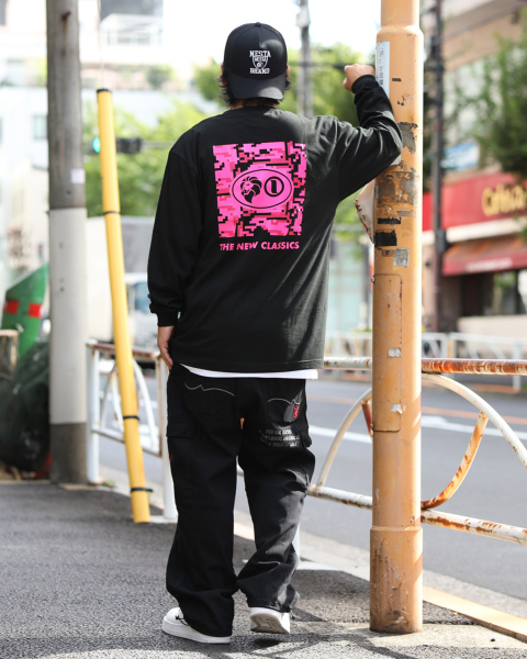 NESTA BRAND] JAPAN加工 QR プリント ロゴ ロンT (S , M , L ,XL