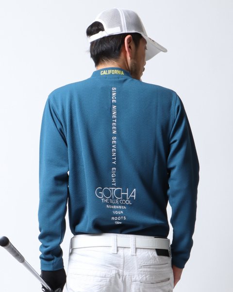 GOTCHA GOLF] 抗菌防臭 膨れジャカード モックネック ロンT | PEET 