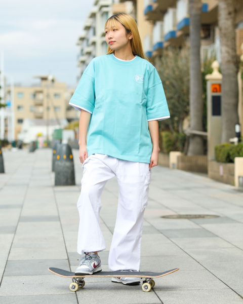 NESTA BRAND] ドロップショルダー フェイクレイヤード ミント T | PEET 