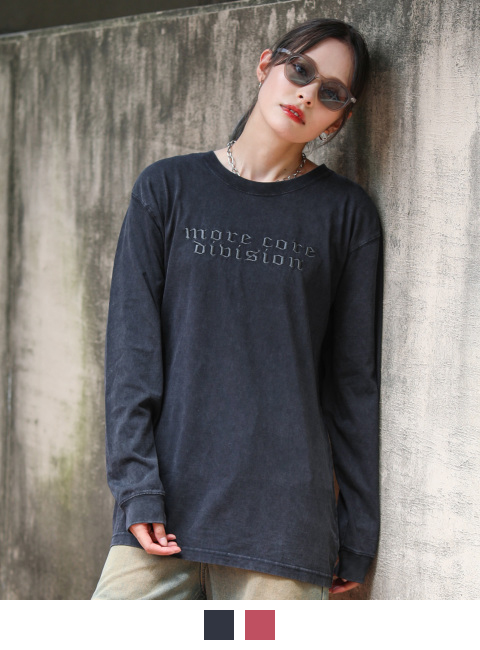 Washed long sleeve T-shirt